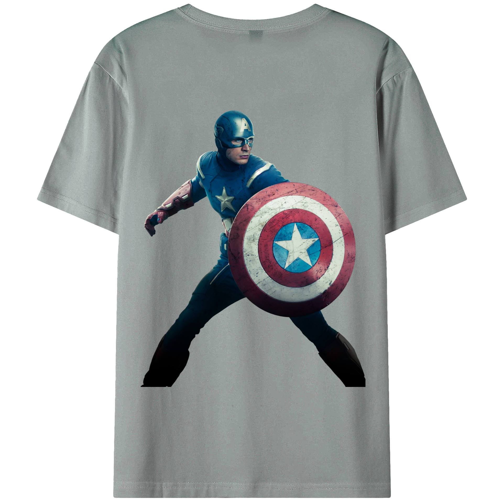（画像用） アベンジャーズ The Avengers 綿100％ メンズ半袖Tシャツ（バックプリント） 通気性